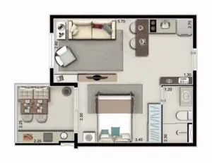 PLANTA 35m²