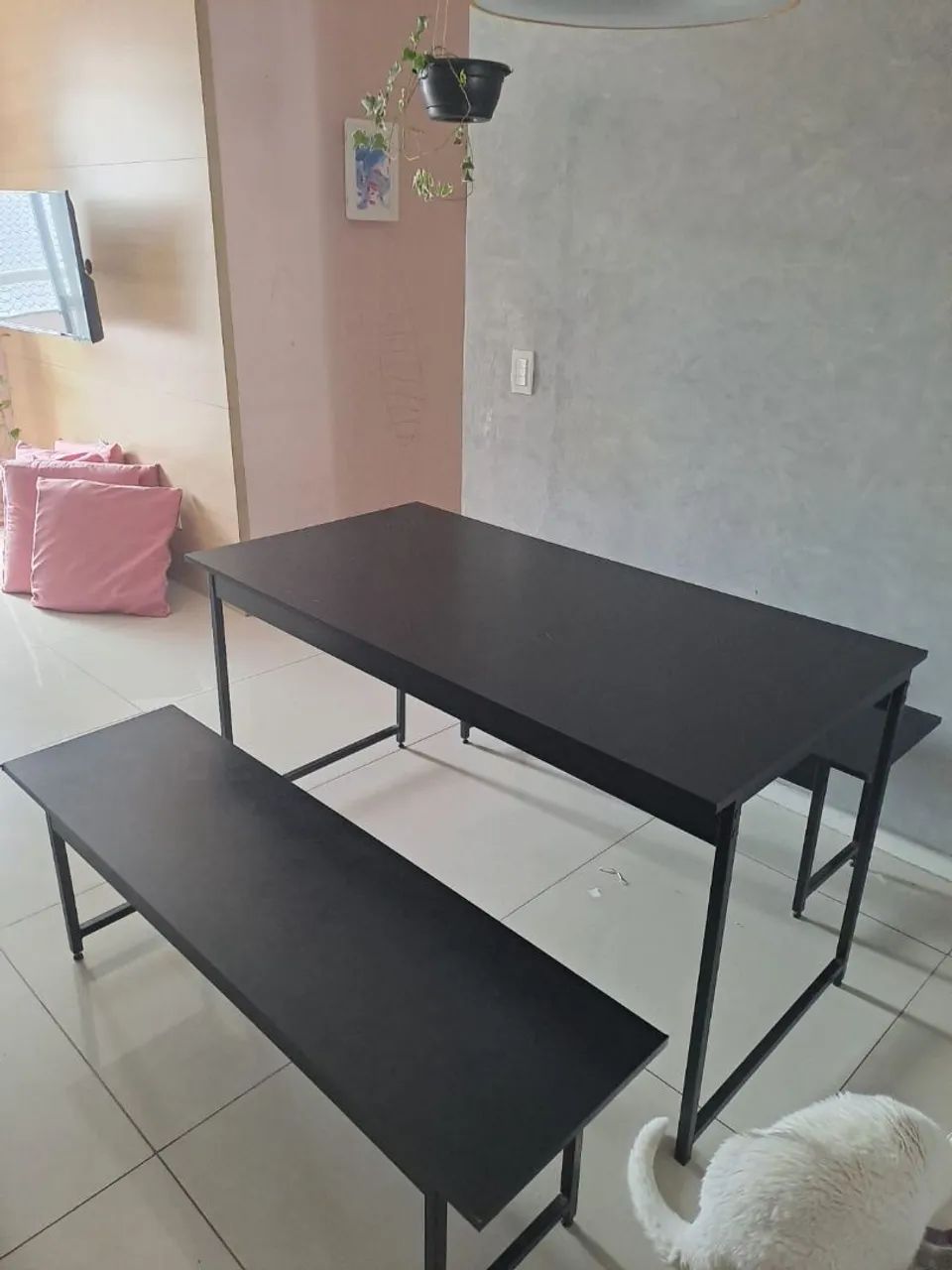 Mesa de jantar em MDF com bancos  - Foto 4