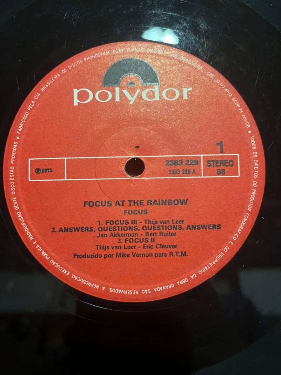 LP Vinil Focus At The Rainbow Sem Capa