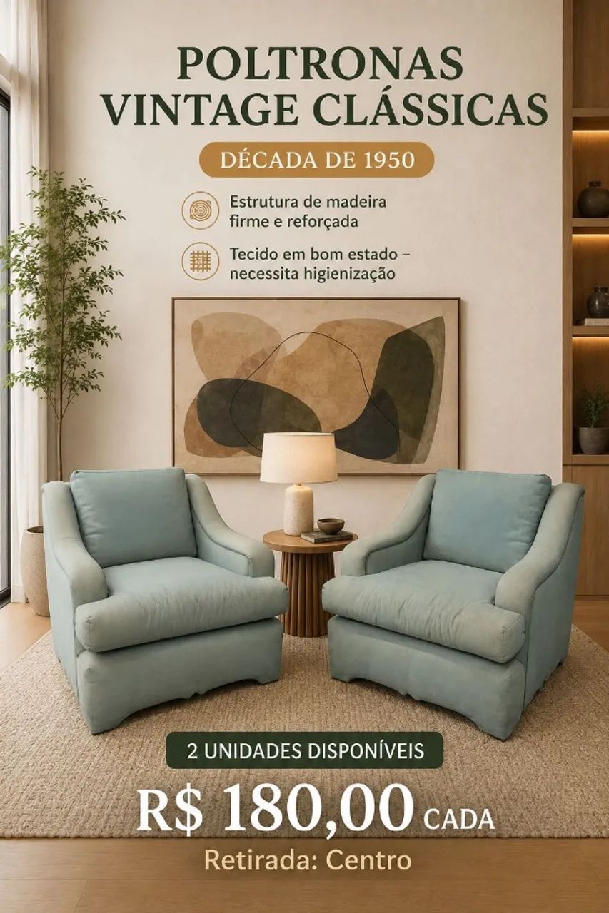 POLTRONA VINTAGE CLÁSSICA - DÉCADA DE 1950