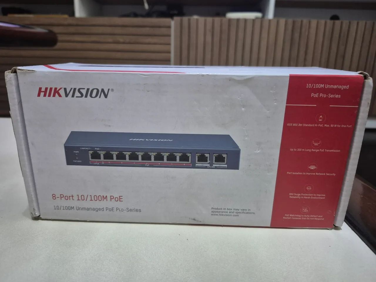 Switch POE 8 portas modelo DS3E0310HP-E