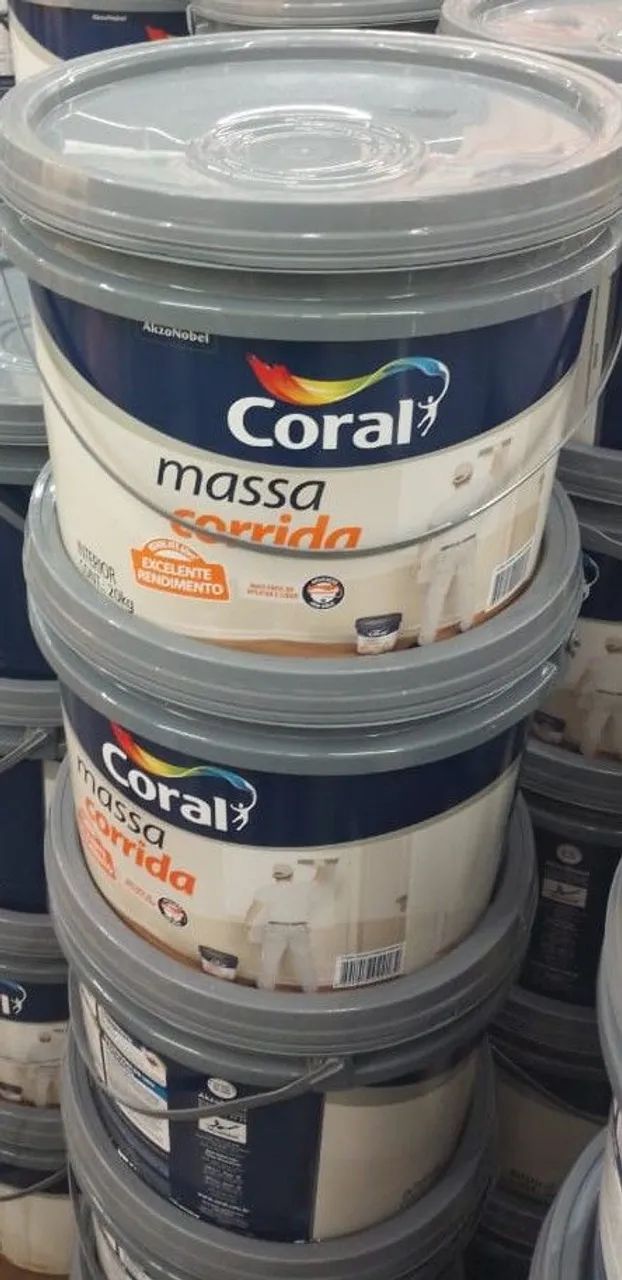 19 baldes Massa corrida coral 20 kilos 