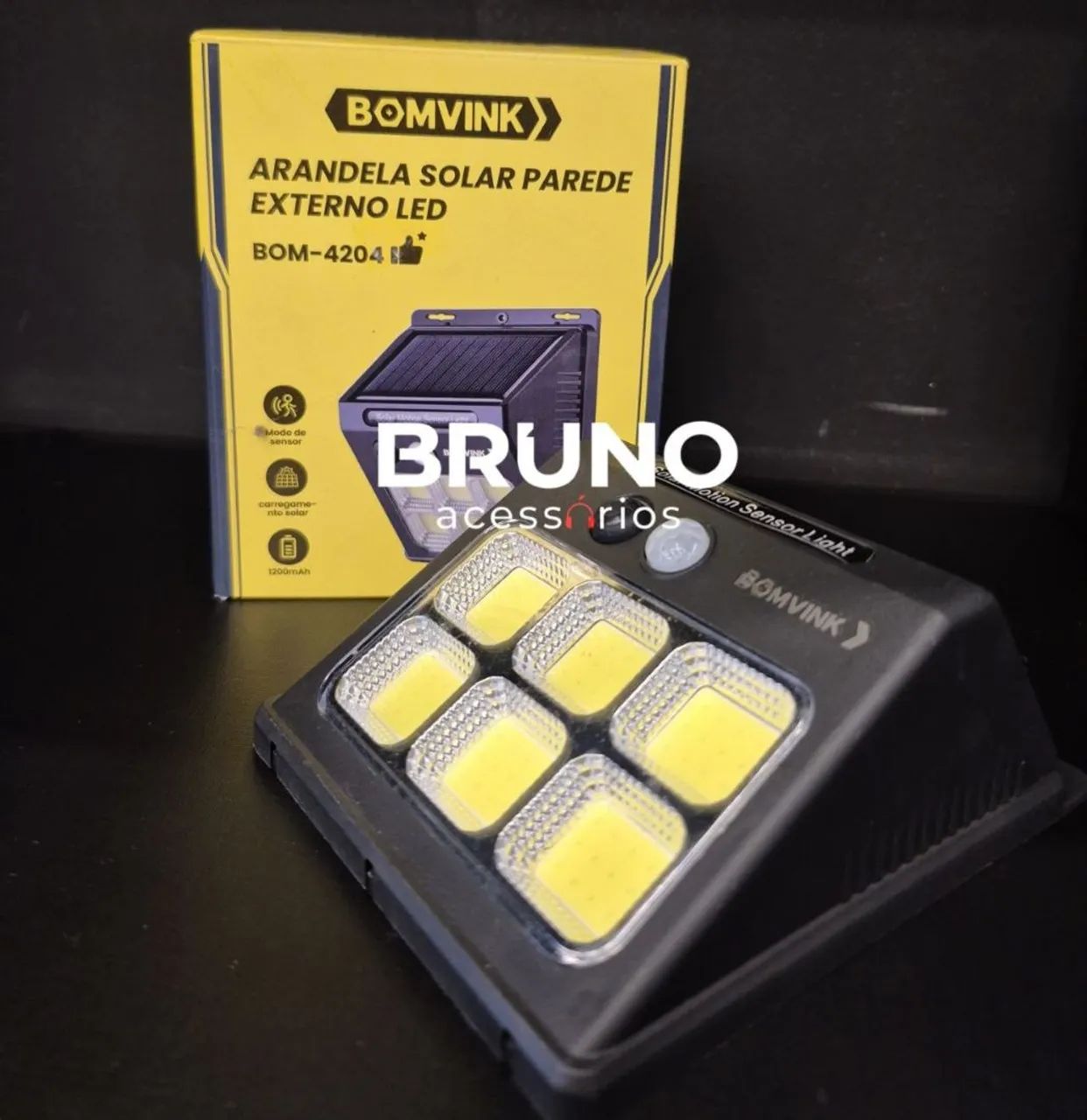 Arandela Solar de parede Led com Sensor de Movimento - Externa