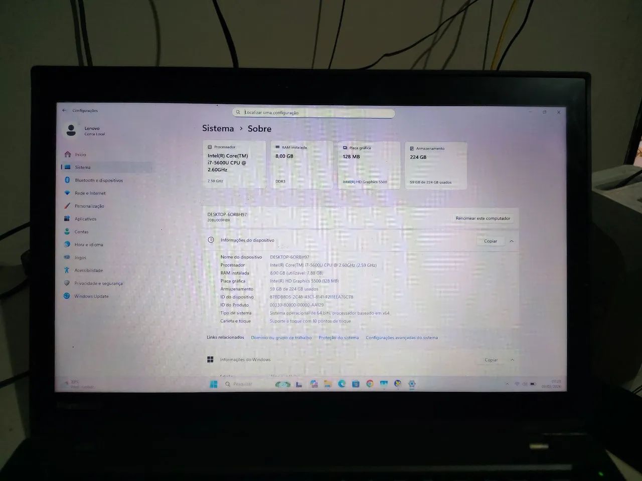 Ultrabook Lenovo ThinkPad t450 com touch screem, i7 e SSD. - Foto 2