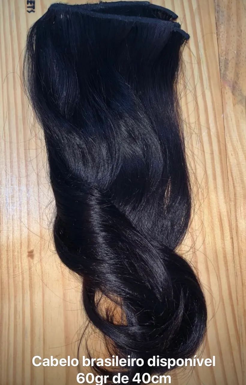 Cabelo humano Brasileiro 60gr 40cm