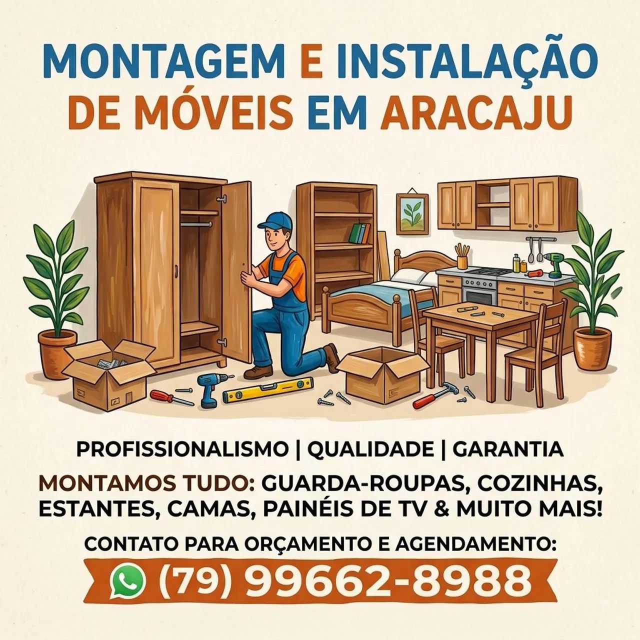 Montador de móveis - montagem/desmontagem 