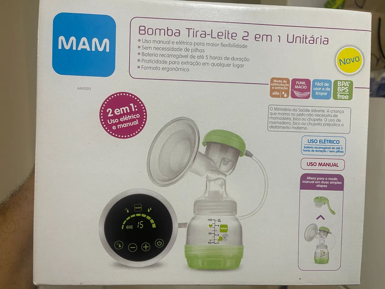 Extratora de Leite Mam + Bomba manual  - Foto 2