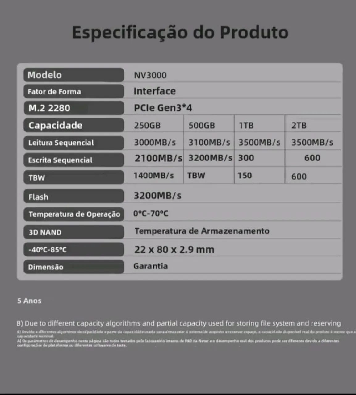 SSD NVMe M2 Netac 500GB - Foto 4