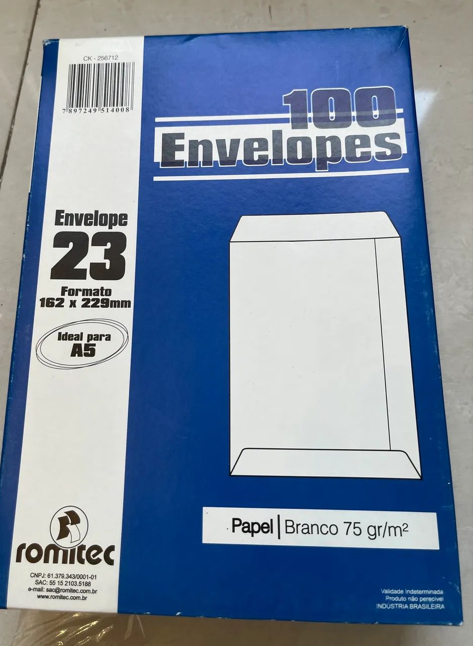 Lote caixa envelopes branco e craft tamanhos 23, 32 e 25 - Foto 2