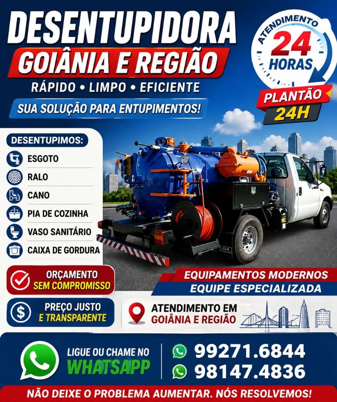 Desentupimento vaso sanitário Whatsapp * 