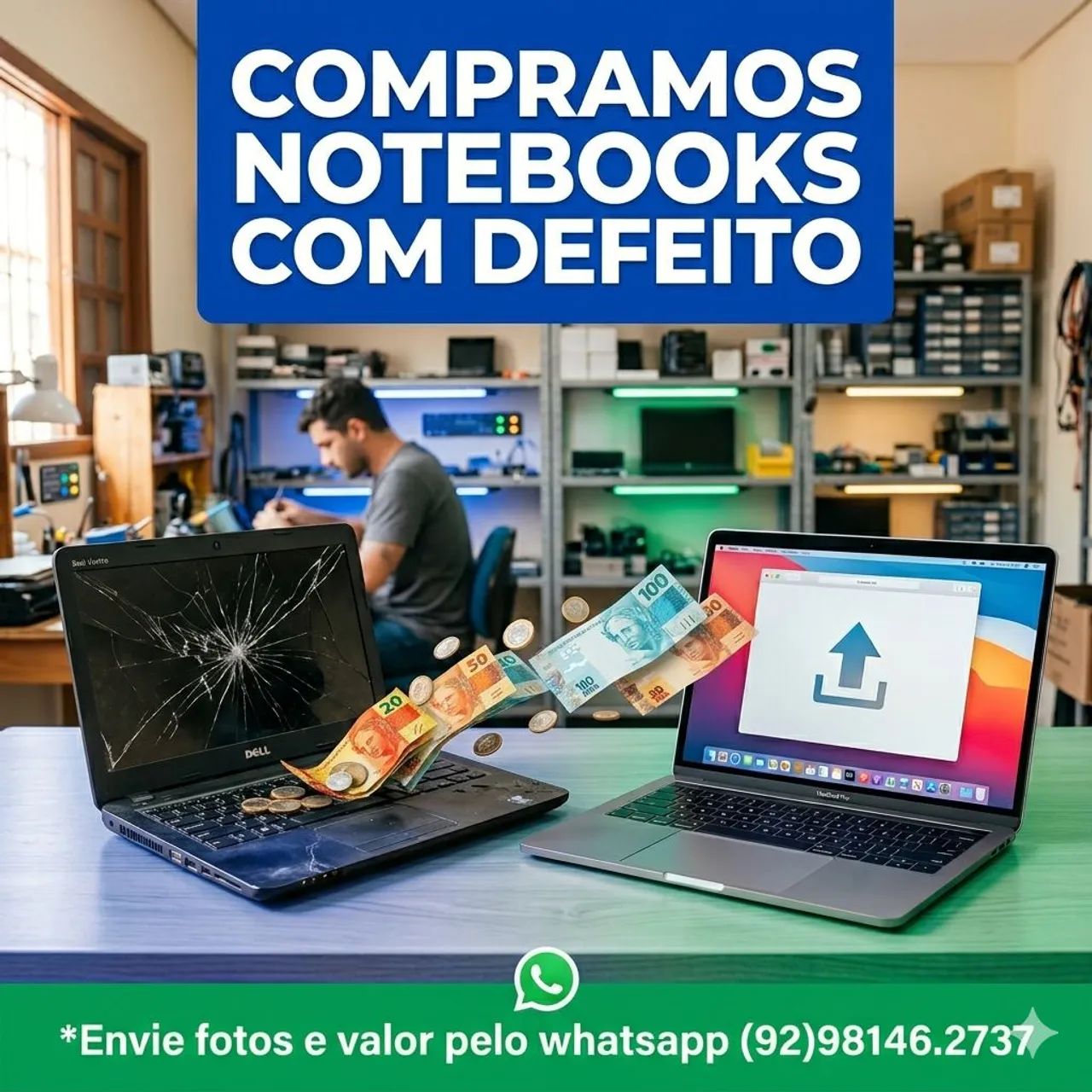 Notebook com defeito