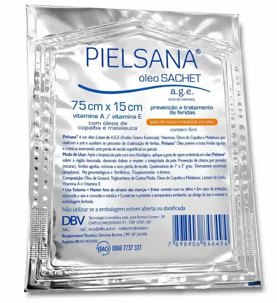 Kit 10 pielsana óleo sachet 