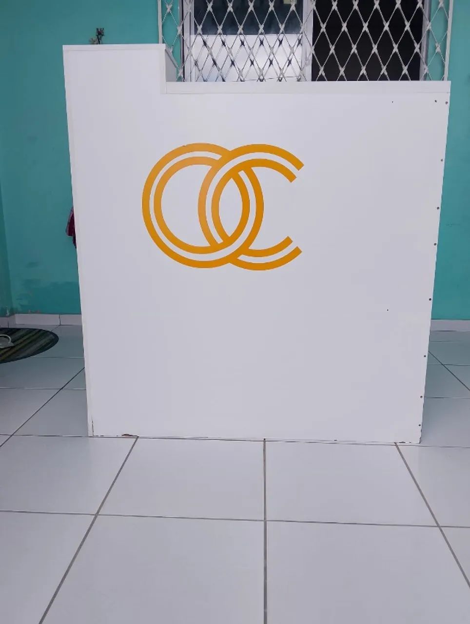 Balcão loja 1,40 com gaveta e chave 