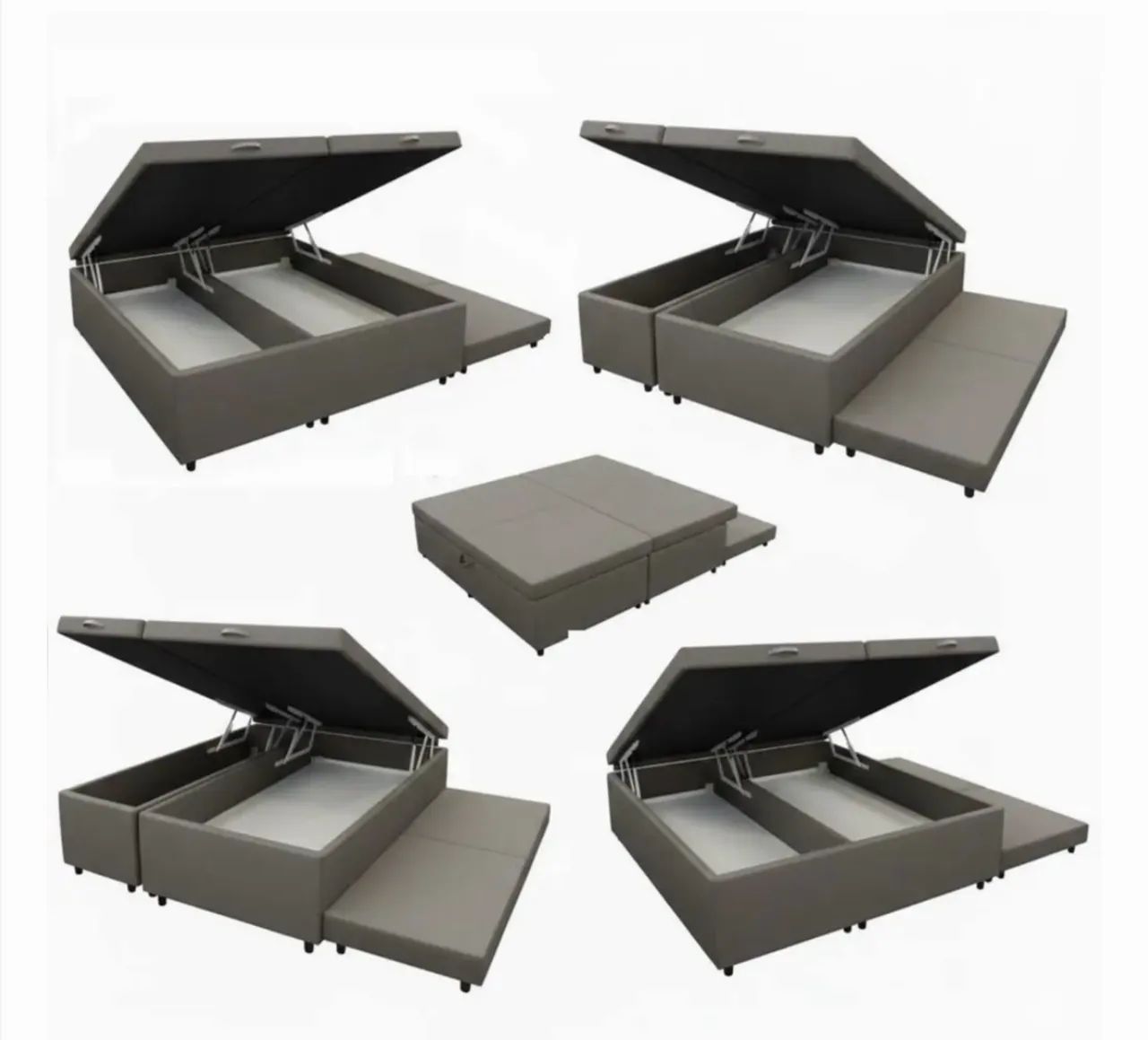 CAMA QUEEN BAÚ COM EXTRA DE SOLTEIRO - Foto 2