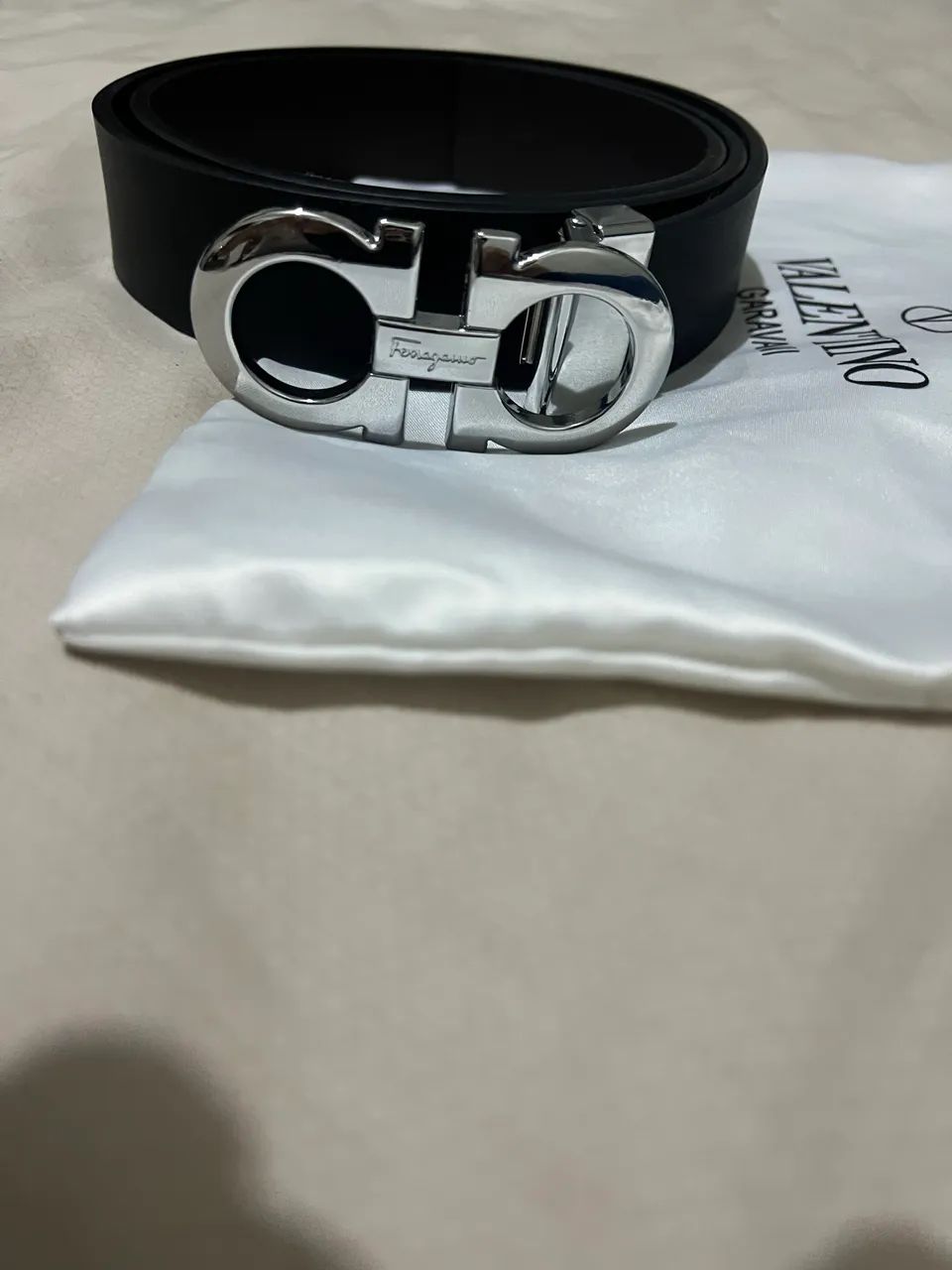 Cinto ferragamo original! Duas faces preto & marrom! 