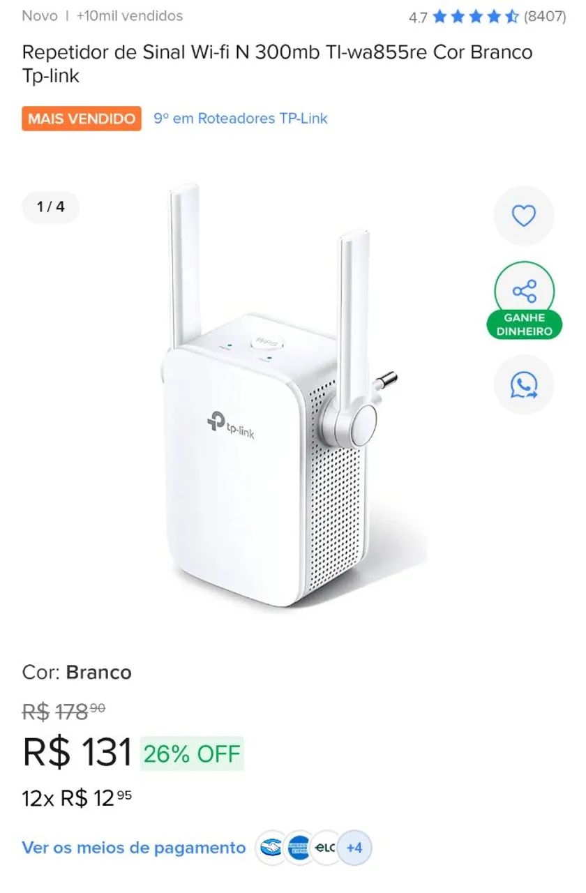 TP-Link TL-WA855RE Wi-Fi Signal Repeater