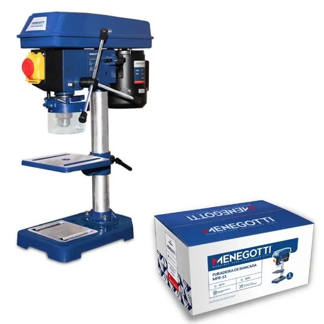 Furadeira de Bancada Mfb-13 com Motor Mono 350w 60hz e Mandril 220v Menegotti