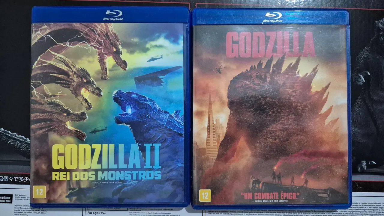 Blu-ray Godzilla 2014 e Godzilla 2 Rei dos Monstros 2019