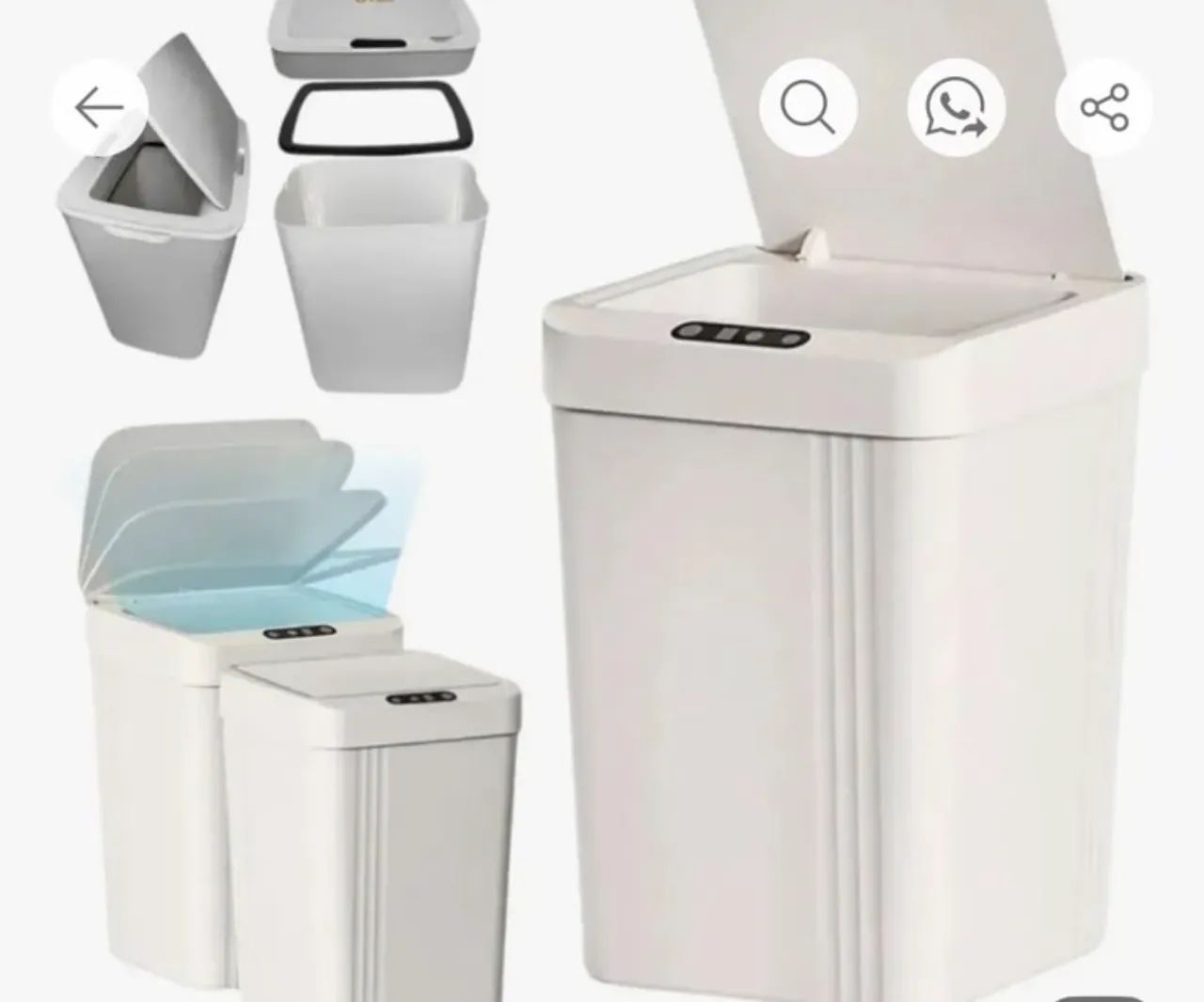 Lixeiro com sensor 