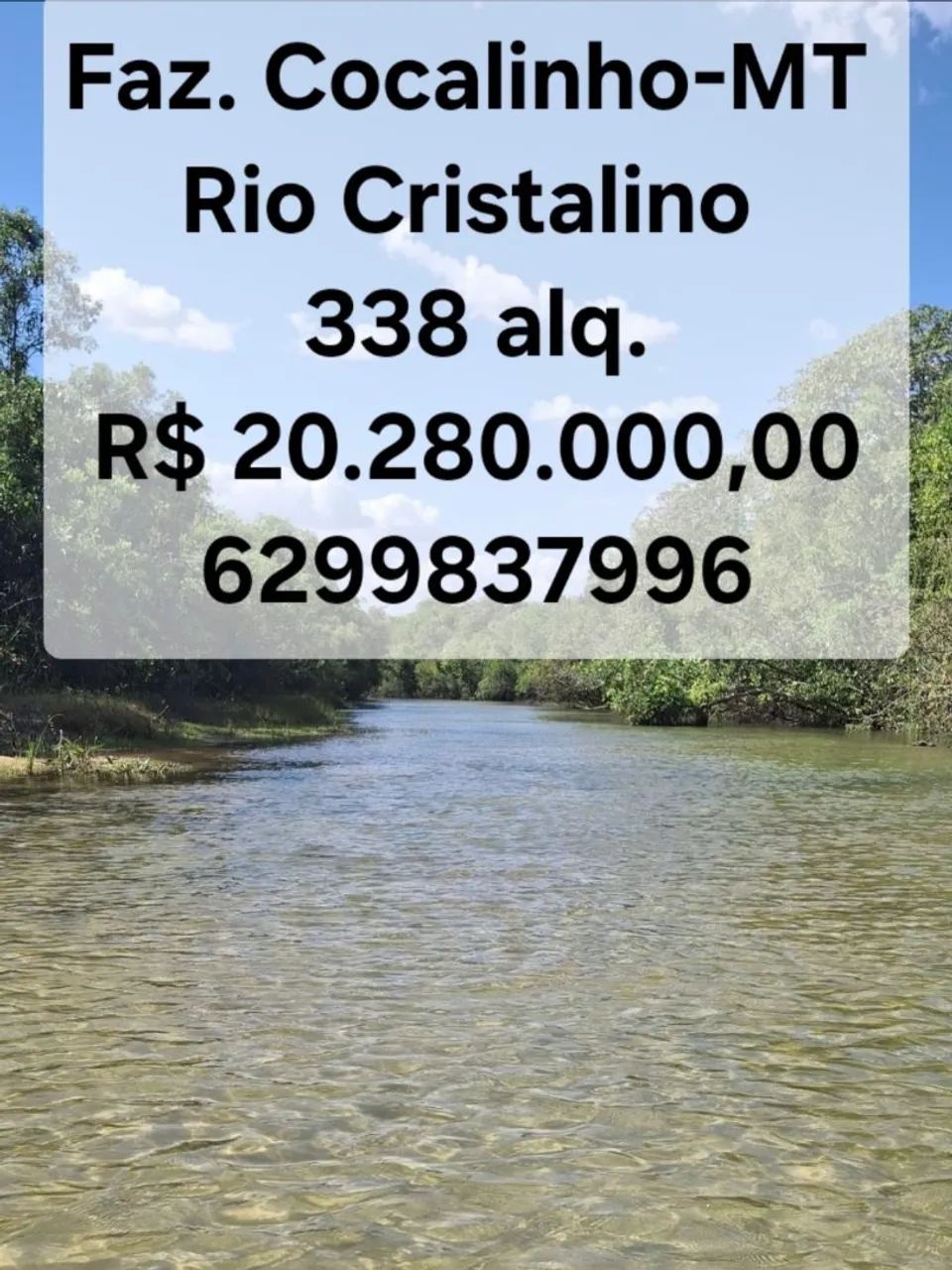 Fazenda em Cocalinho MT 338 alq.