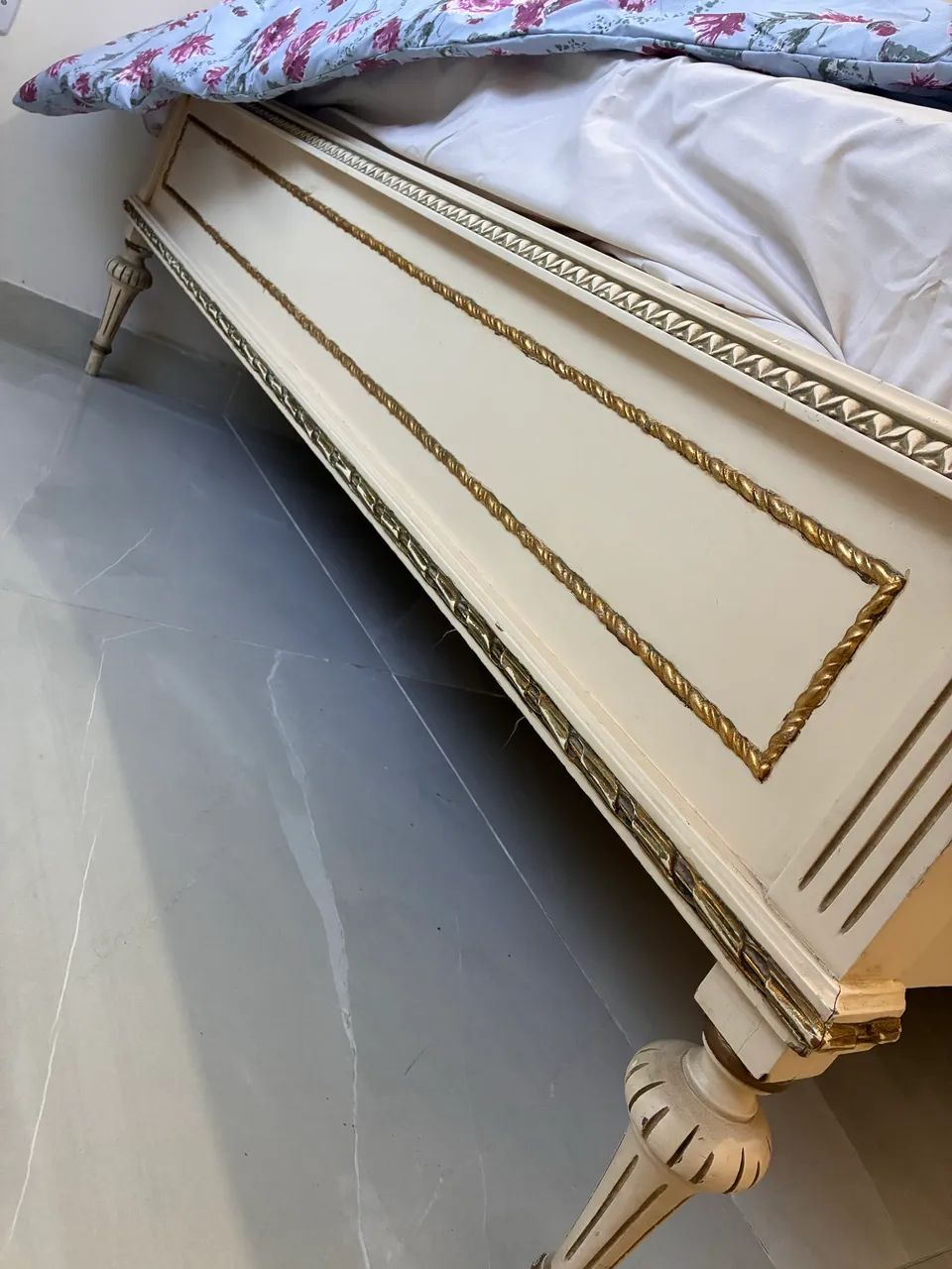 Cama de casal antiga estilo Luis XVI - Foto 4