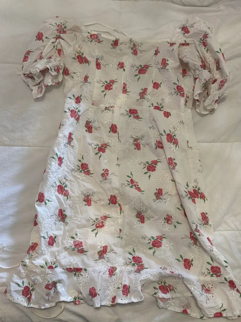 Vestido Floral Branco e Rosa - Tamanho P - Foto 2