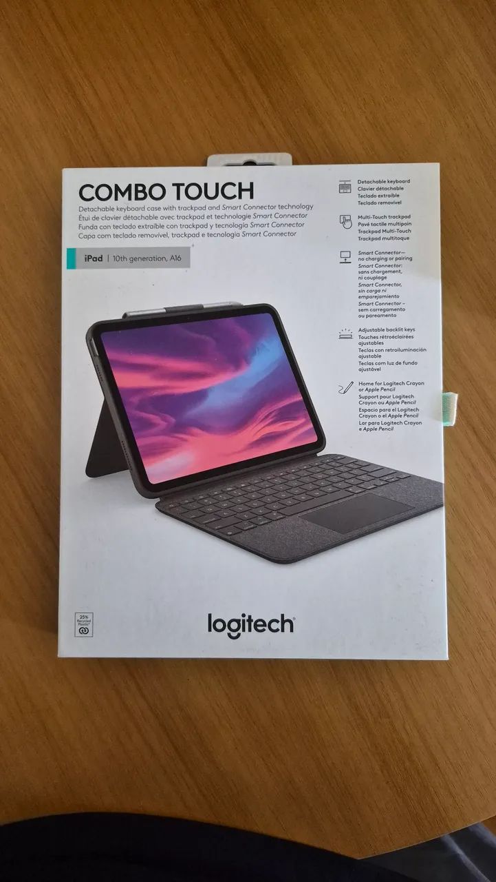 Ipad A16 128GB prata + Capa Teclado Combo Touch com trackpad e caneta - Foto 2