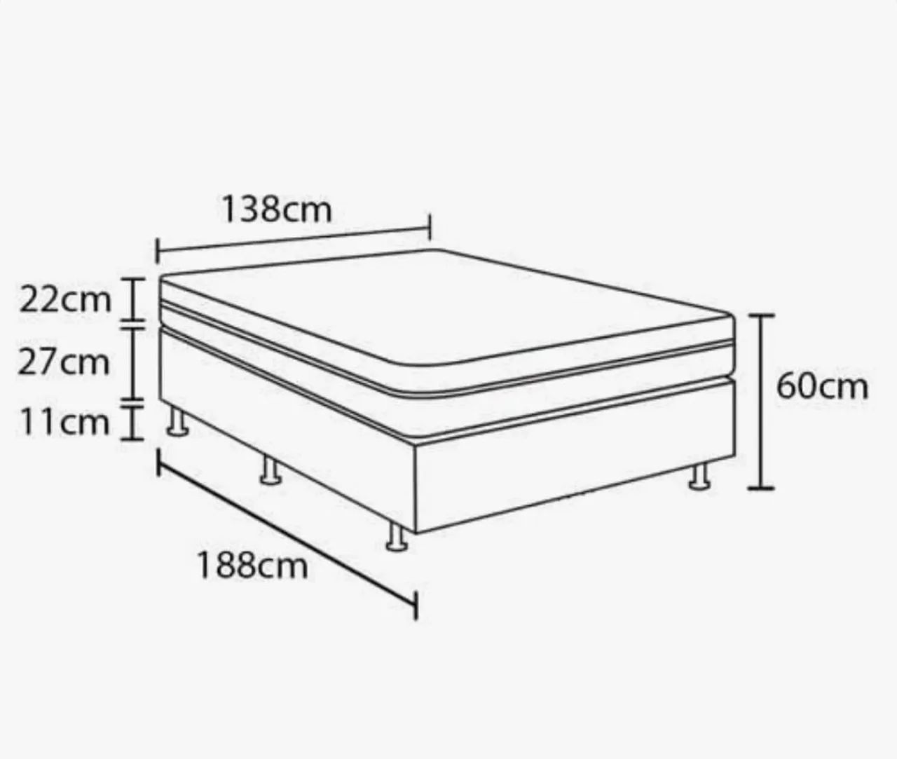 Colchão molas ensacadas com base box casal  - Foto 5