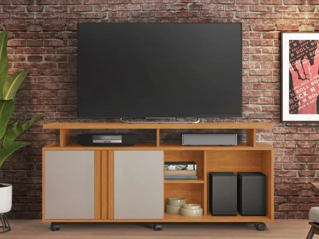 Rack Bancada C/Rodizio P/TVs Até 56 Polegadas 1.36M. Produto Novo Direto de Fábrica!