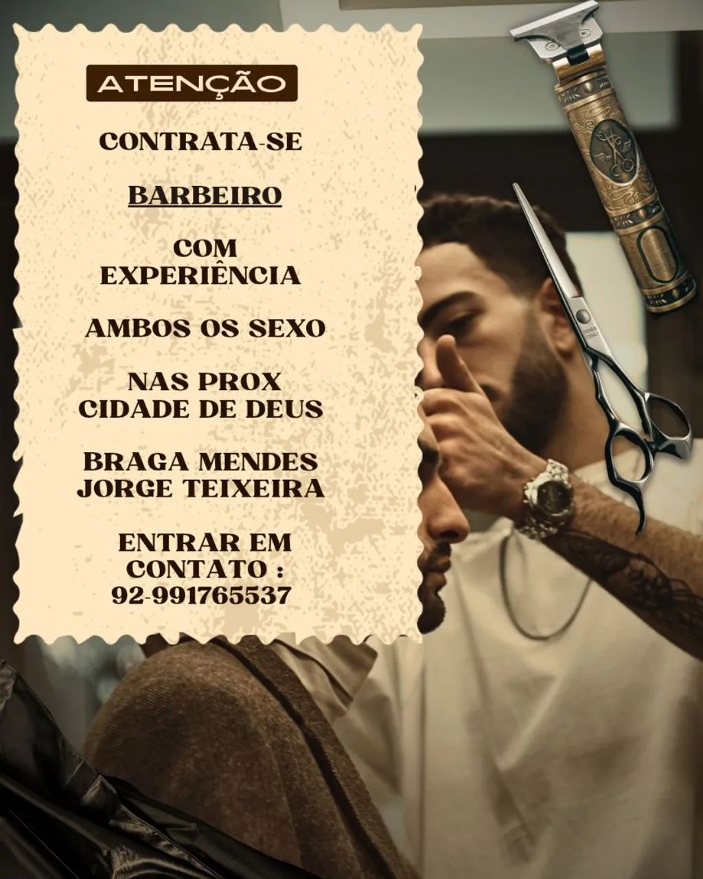 Vaga para Barbeiro 