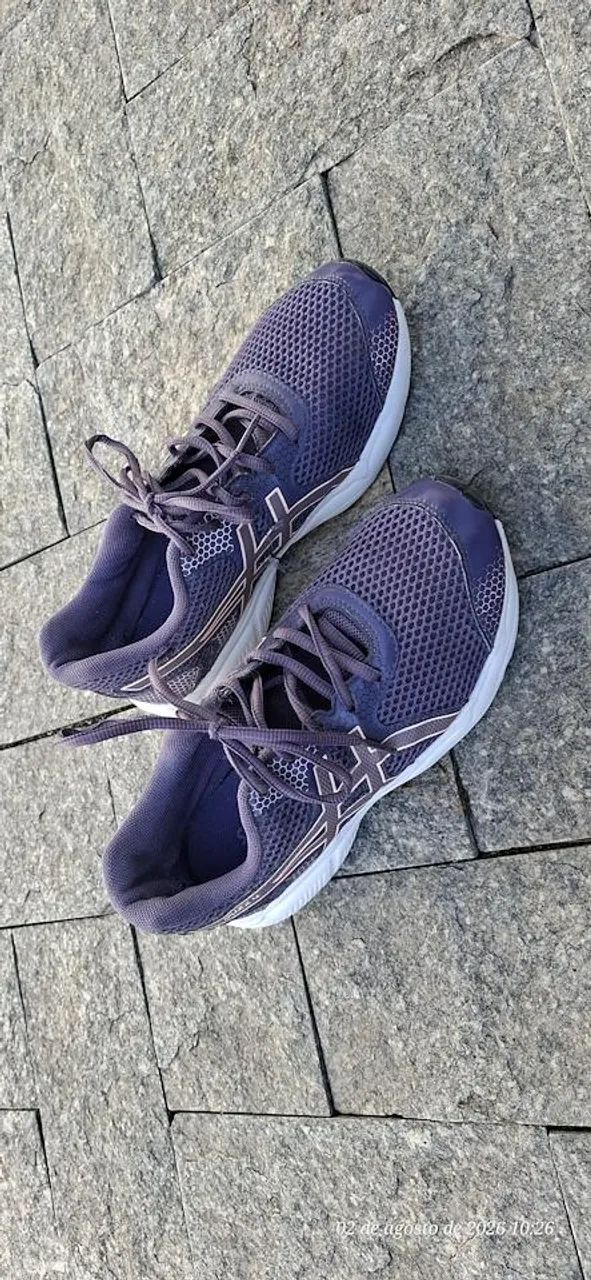 Tenis Asics Buzz 4 GS número 35, cor ROXO - Foto 3