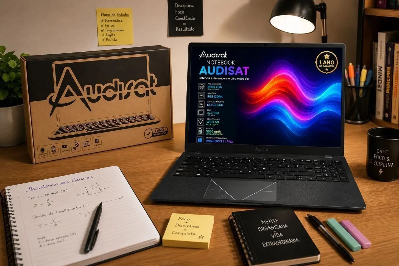 Notebook Audisat X99 Intel N95 8GB 512GB SSD 15,6" windows 11/ Novo c nota, garantia 1 ano - Foto 5