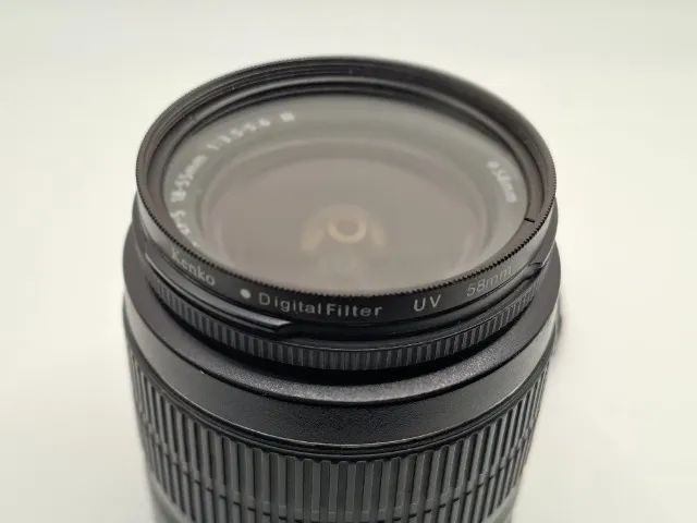 Lente Canon EF-S 18-55mm f/3.5-5.6 III AF Filtro UV Bom Est Gar Loja - Foto 6