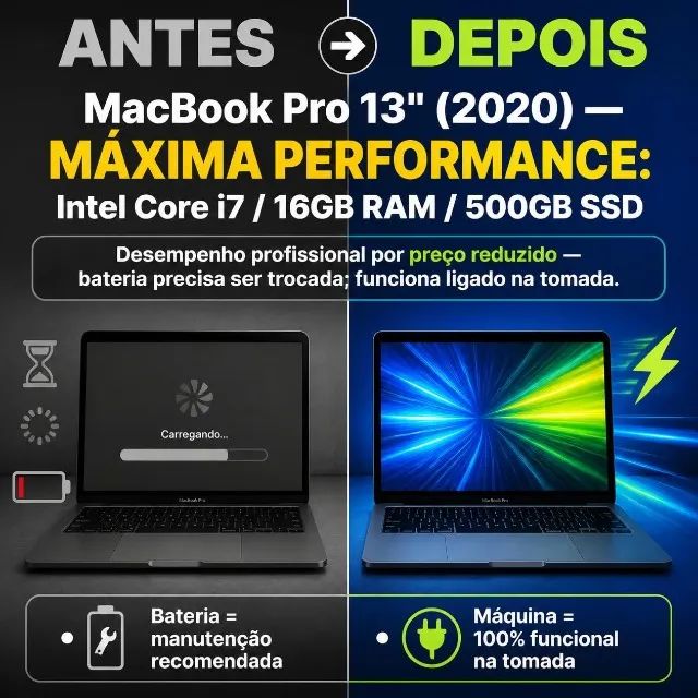 ? MacBook Pro 13" (2020) - Intel Core i5 / 16GB RAM / 500GB SSD