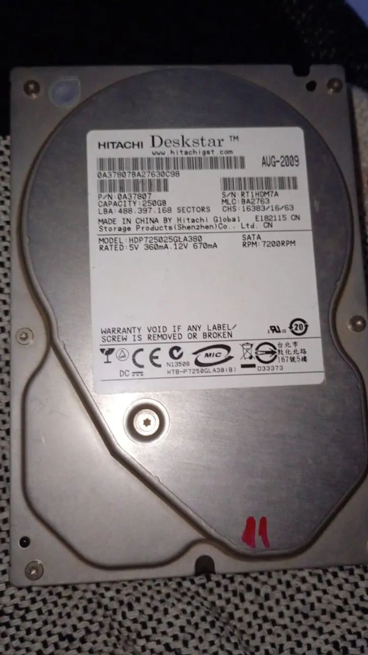 HD HITACHI 250GB