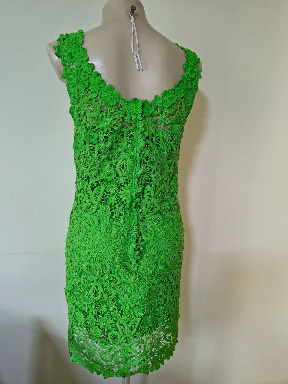 Vestido Agilitá Verde Rendado Com Forro  M - Foto 2