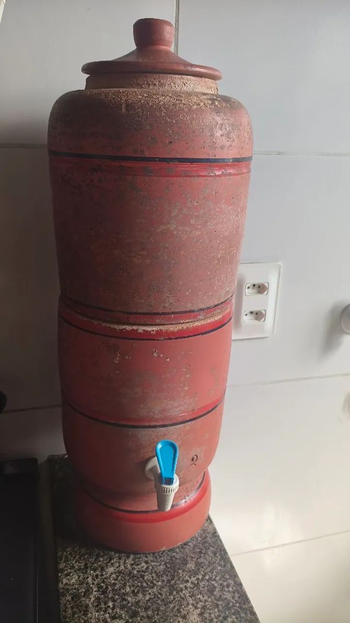 Filtro de barro, velas novas