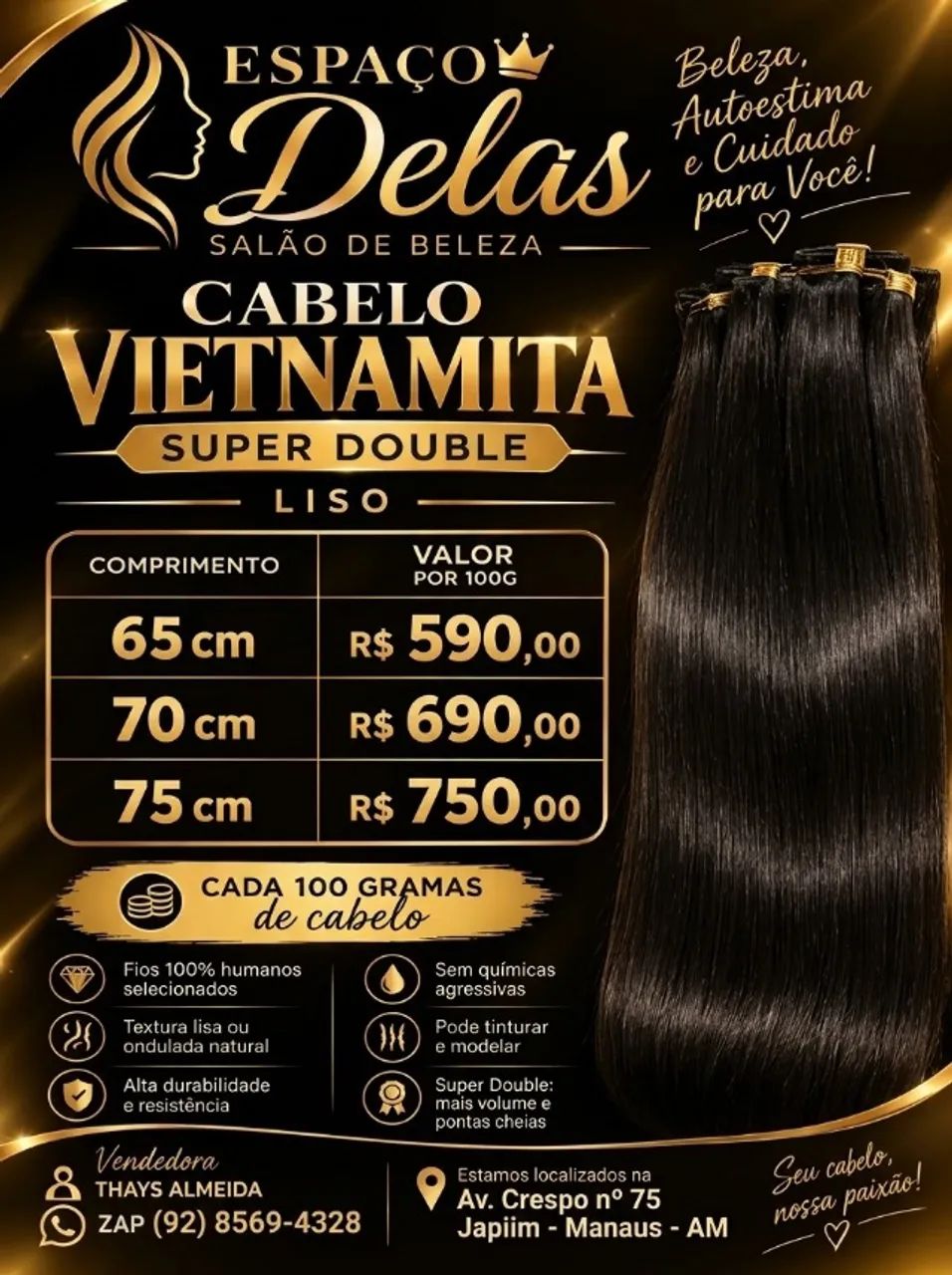 Cabelo Humano Vietnamita