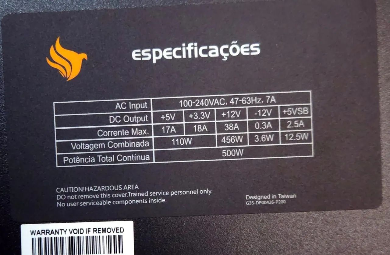 Fonte Nidus 500w Bronze 80 plus - Foto 2