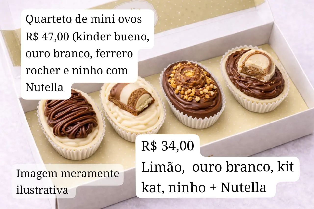 Kit mini ovos de colher 