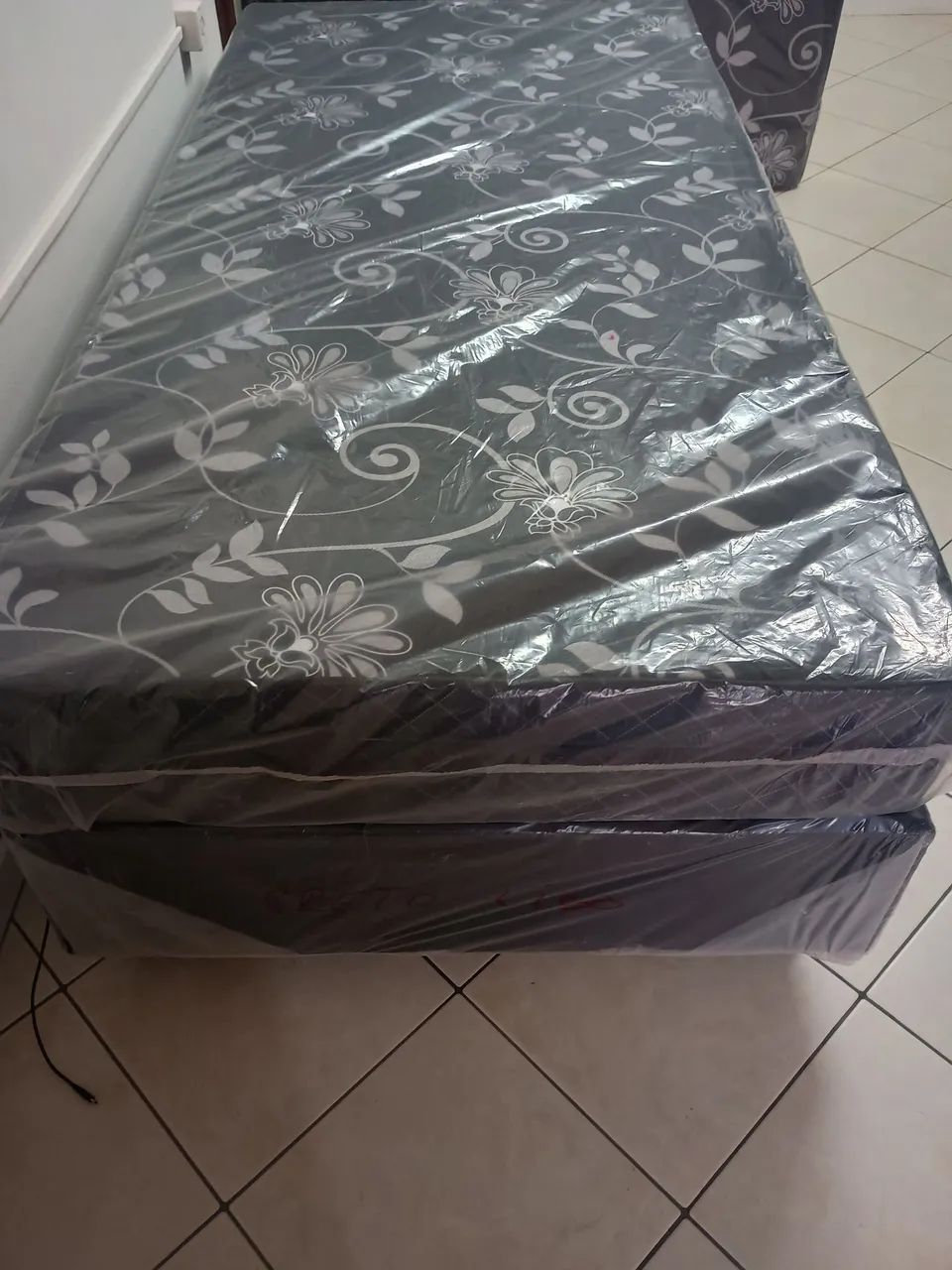conjunto box solteiro colchão espuma 599 - Foto 2