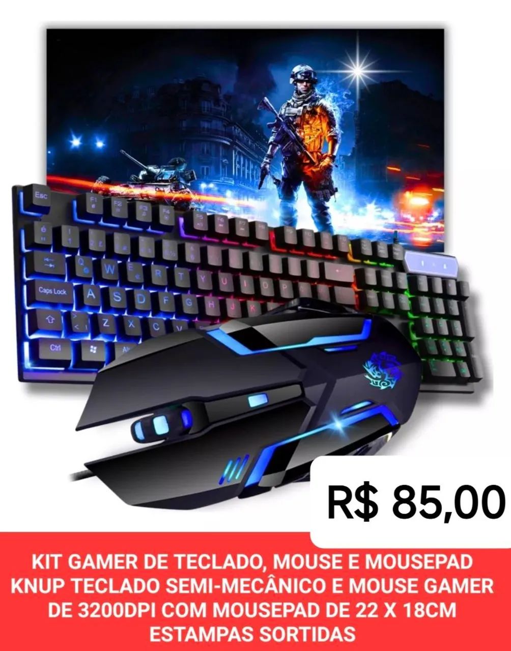 Kit de teclado e mouse 