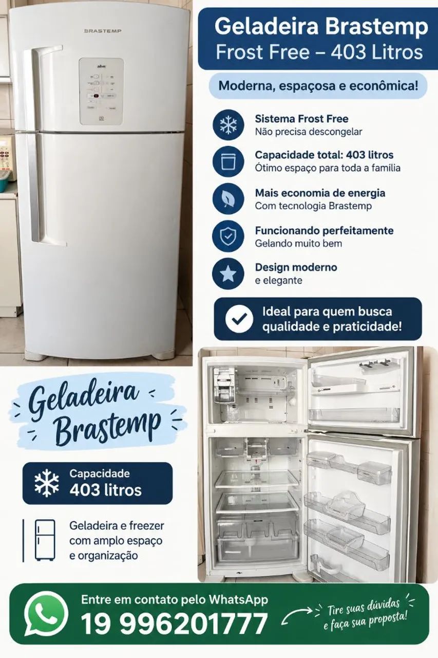 Geladeira Brastemp ative 