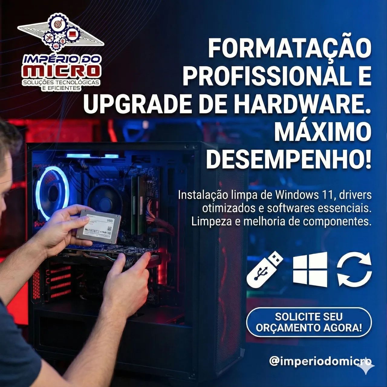 Assistência técnica completa para PC 