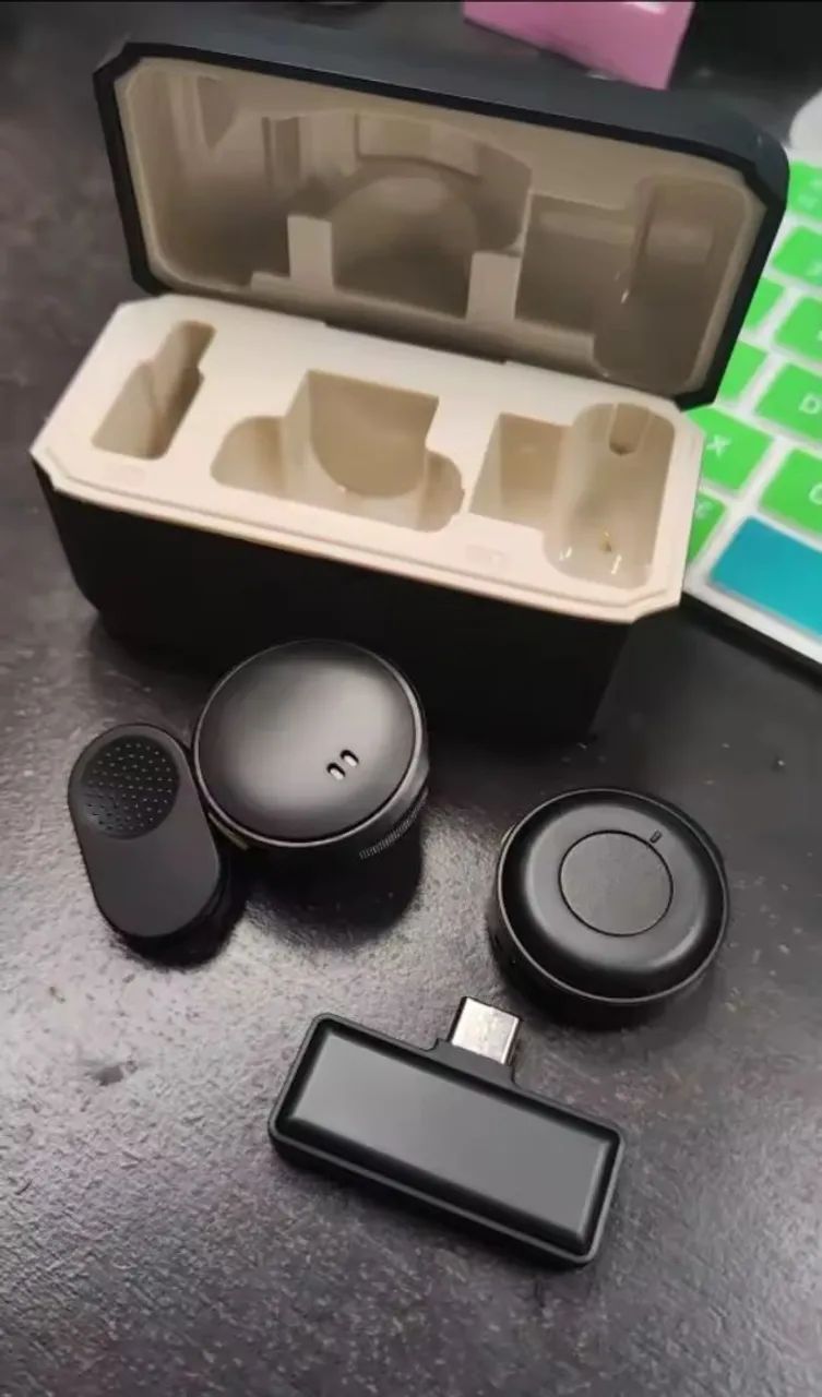 Kit microfones de lapela C ou lightning Q8  - Foto 2