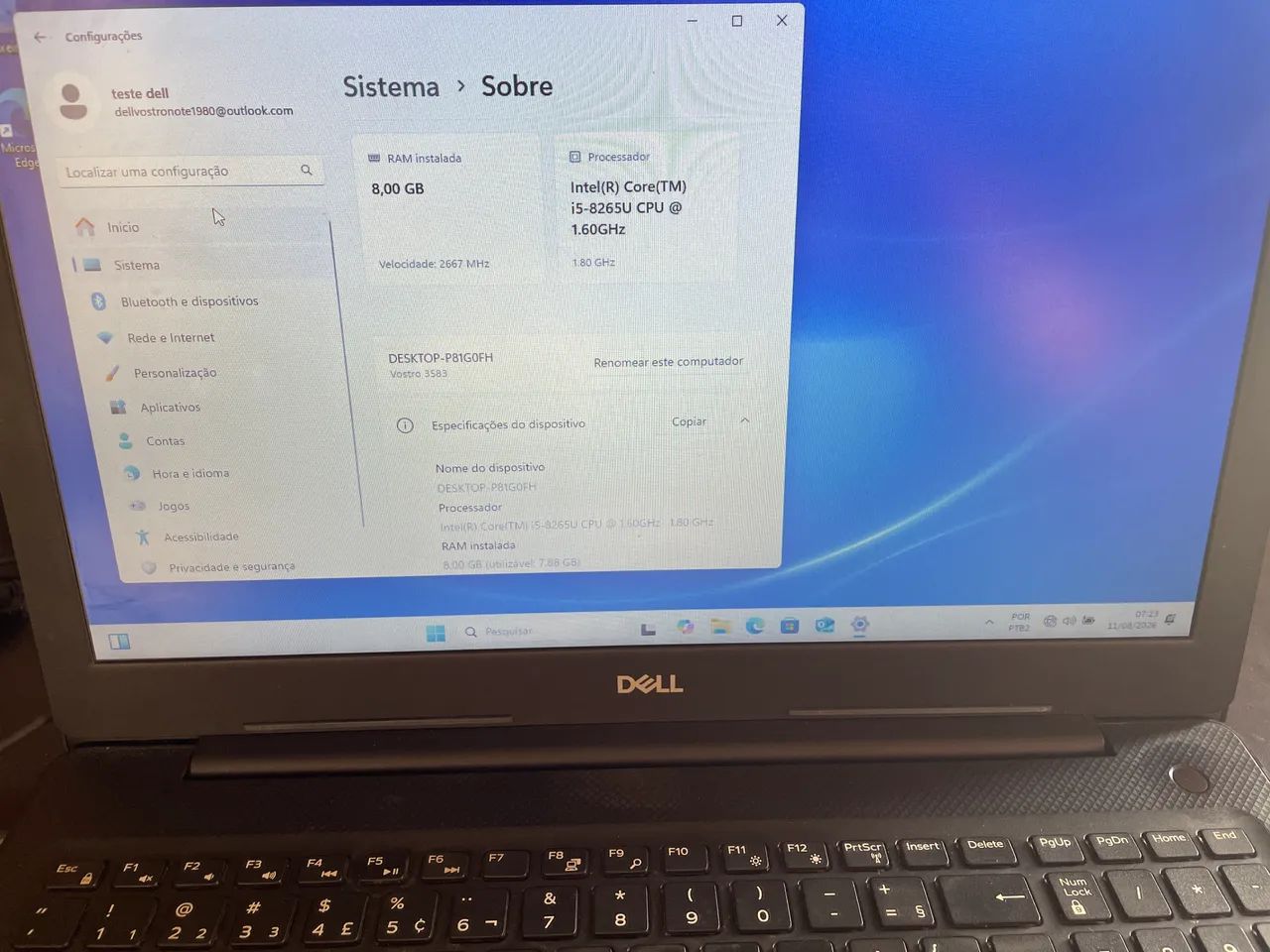 Notebook Dell excelente 8gb ram Intel core i5 1TB - Foto 3