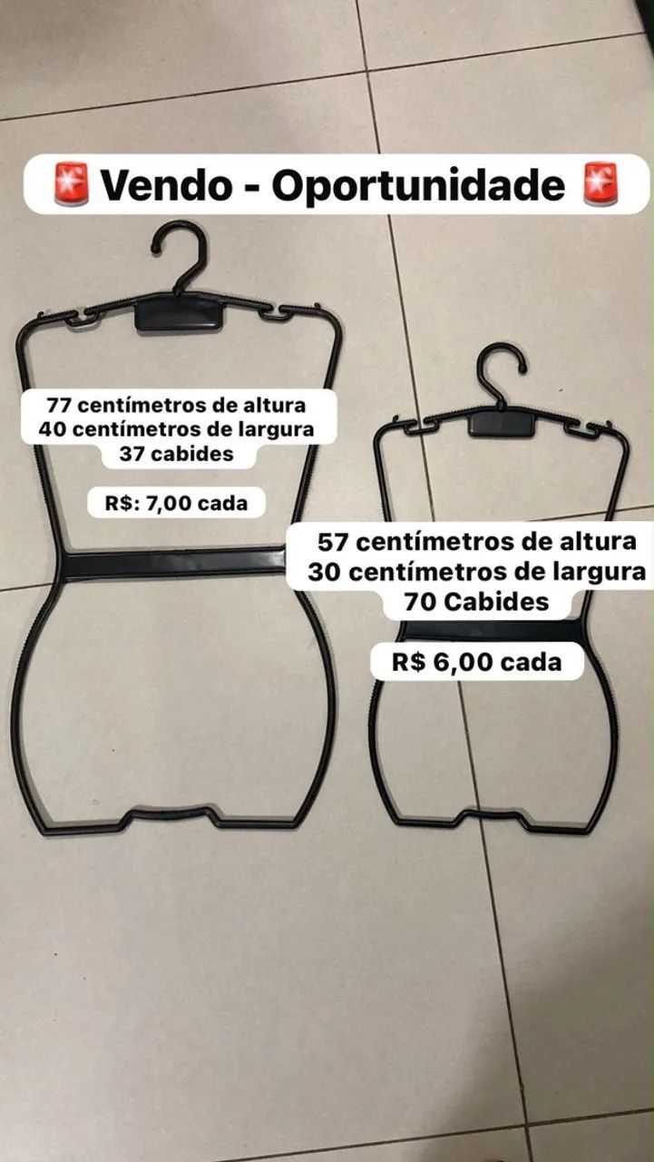 Cabides plástico preto 