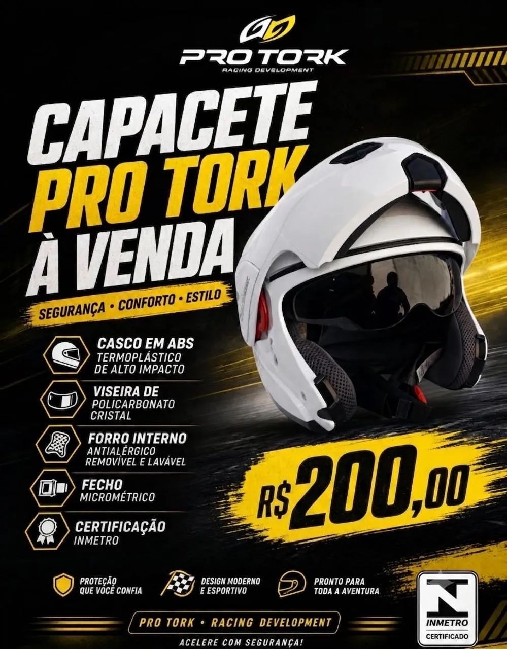 Capacete Pro tork V pro Jet Solid