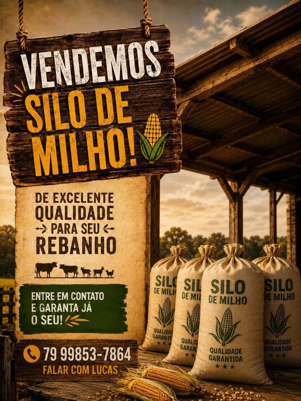 Vendo silagem de milho de ótima qualidade 