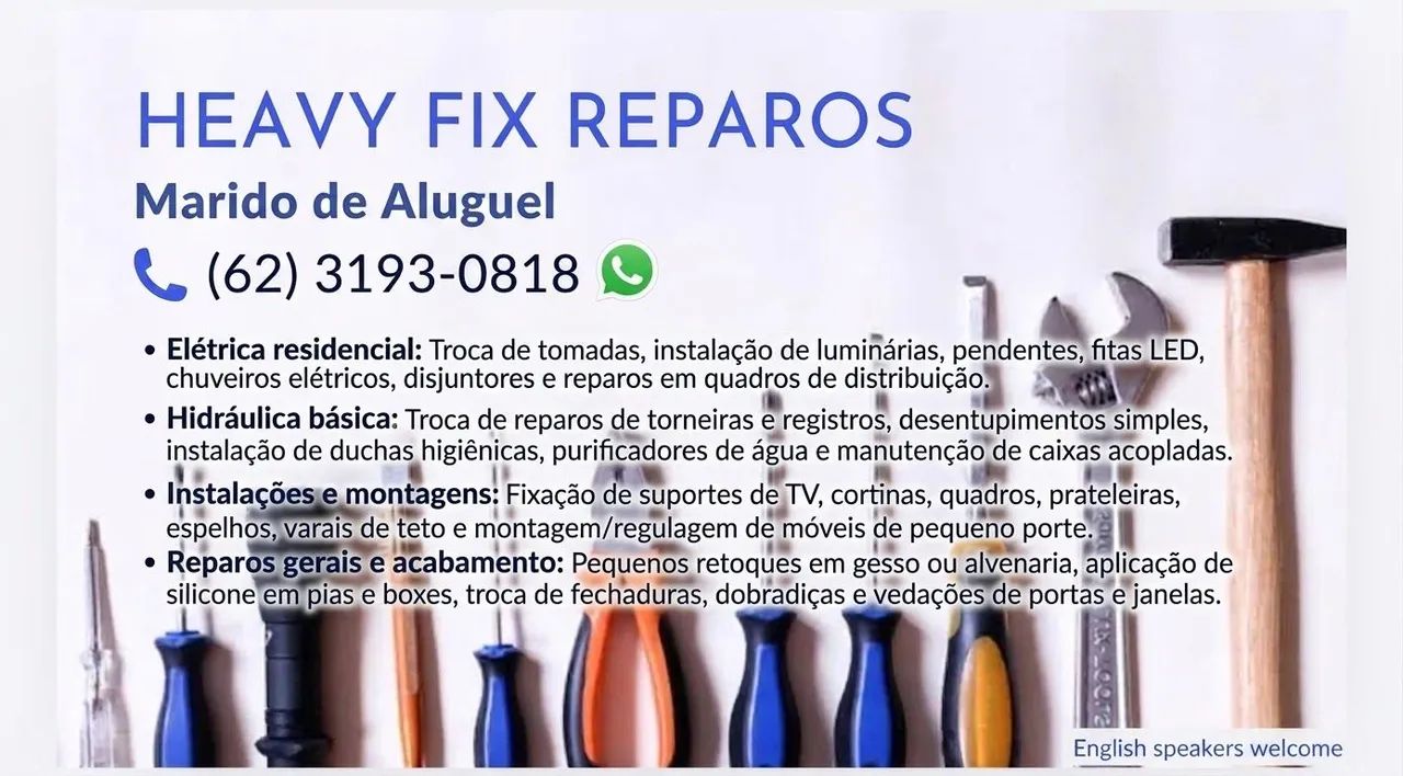 Marido de aluguel (Handyman) Heavy Fix Reparos 